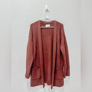 Old Navy Maroon Oversized knit cardigan | size XS